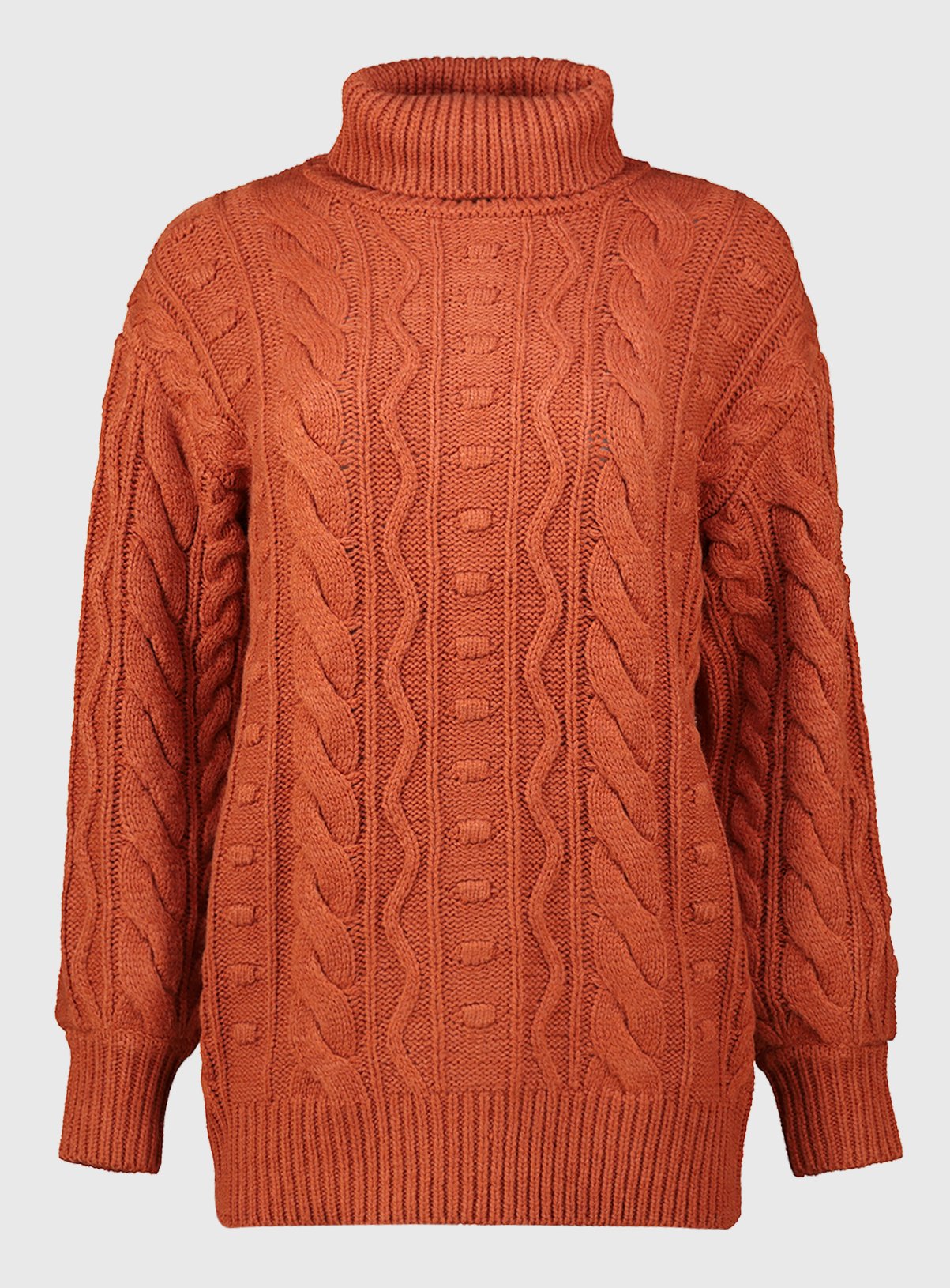 SKU: OCT G11 PLINTH- LS MG ROLL NECK CABLE JUMPER:Orange:12 - Image 3 thumbnail