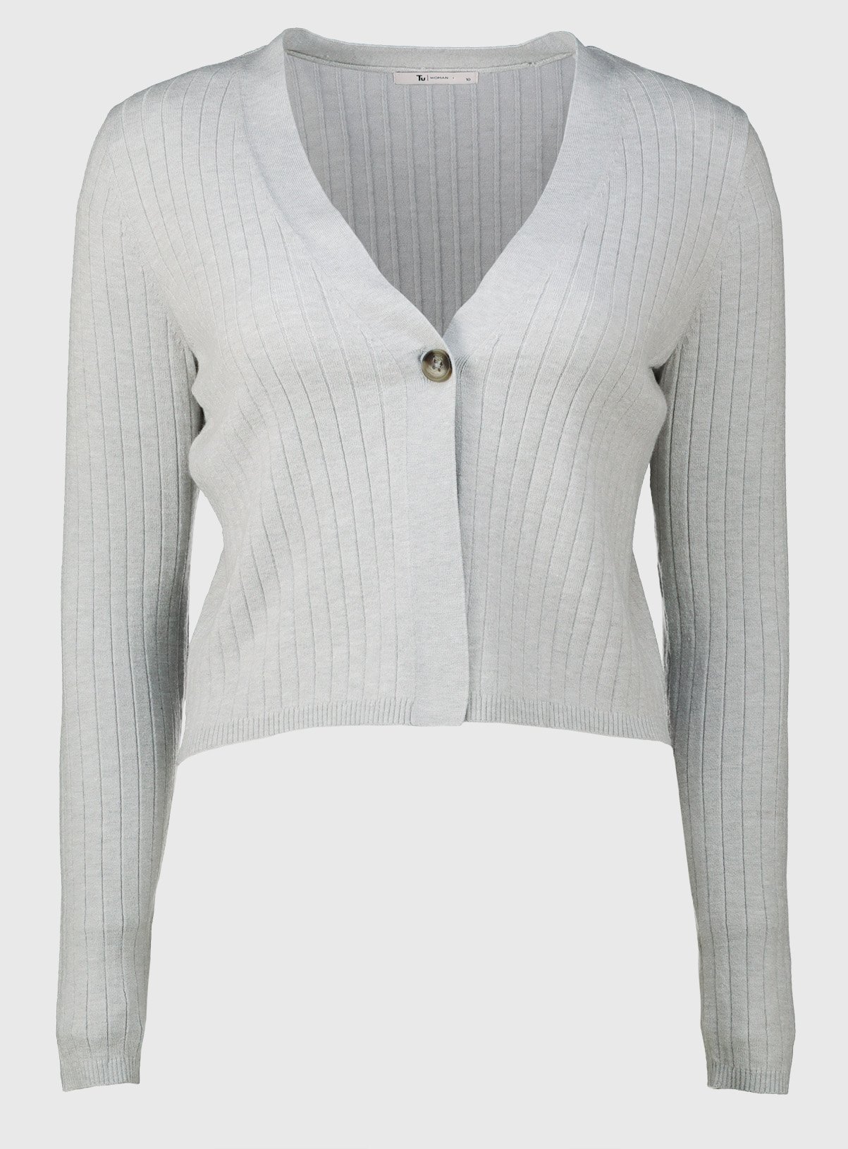 SKU: CHINA BLUE LS SINGLE BUTTON CARDI:Grey:12 - Image 3 thumbnail