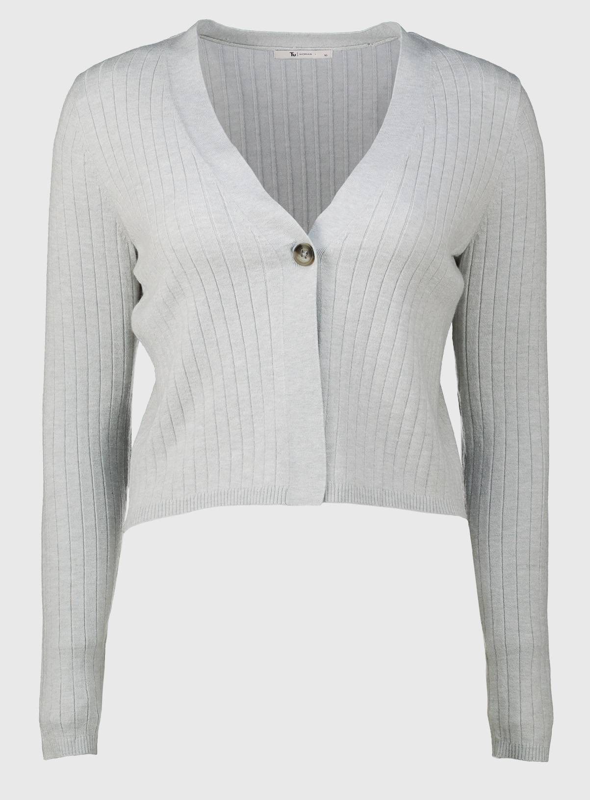 SKU: CHINA BLUE LS SINGLE BUTTON CARDI:Grey:12 - Image 3