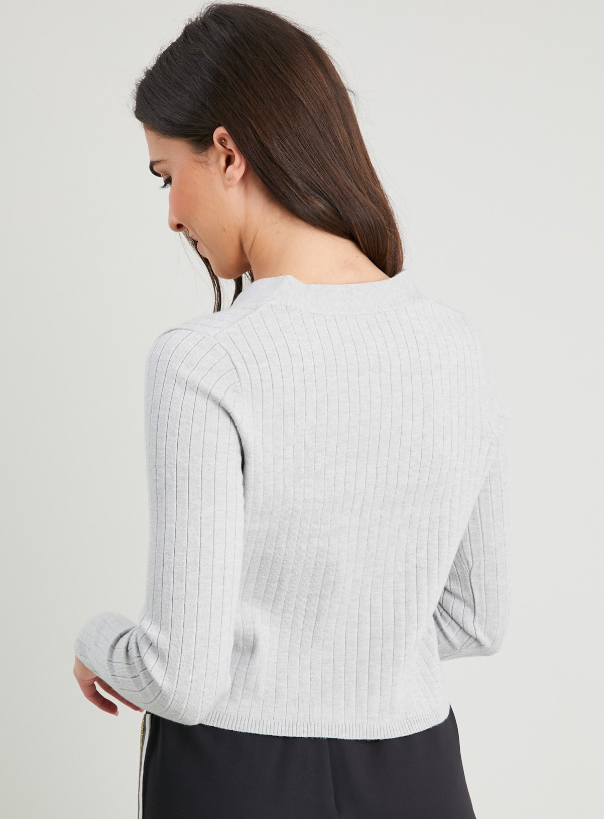 SKU: CHINA BLUE LS SINGLE BUTTON CARDI:Grey:12 - Image 4 thumbnail