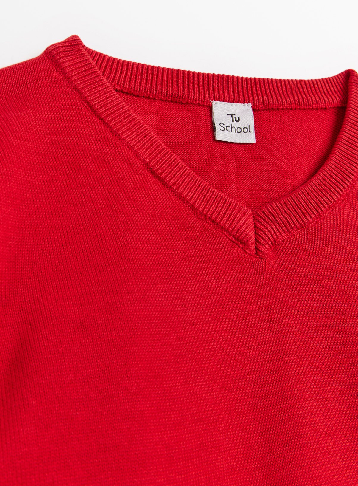 Red Cotton V-Neck Jumper 2 Pack 6 years - Image 3 thumbnail