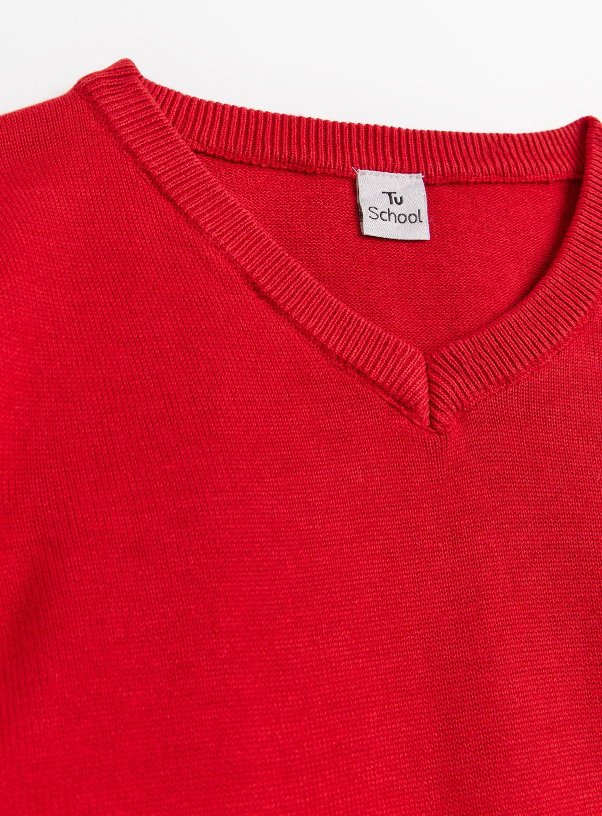 Red Cotton V-Neck Jumper 2 Pack 8 years - Image 6 thumbnail