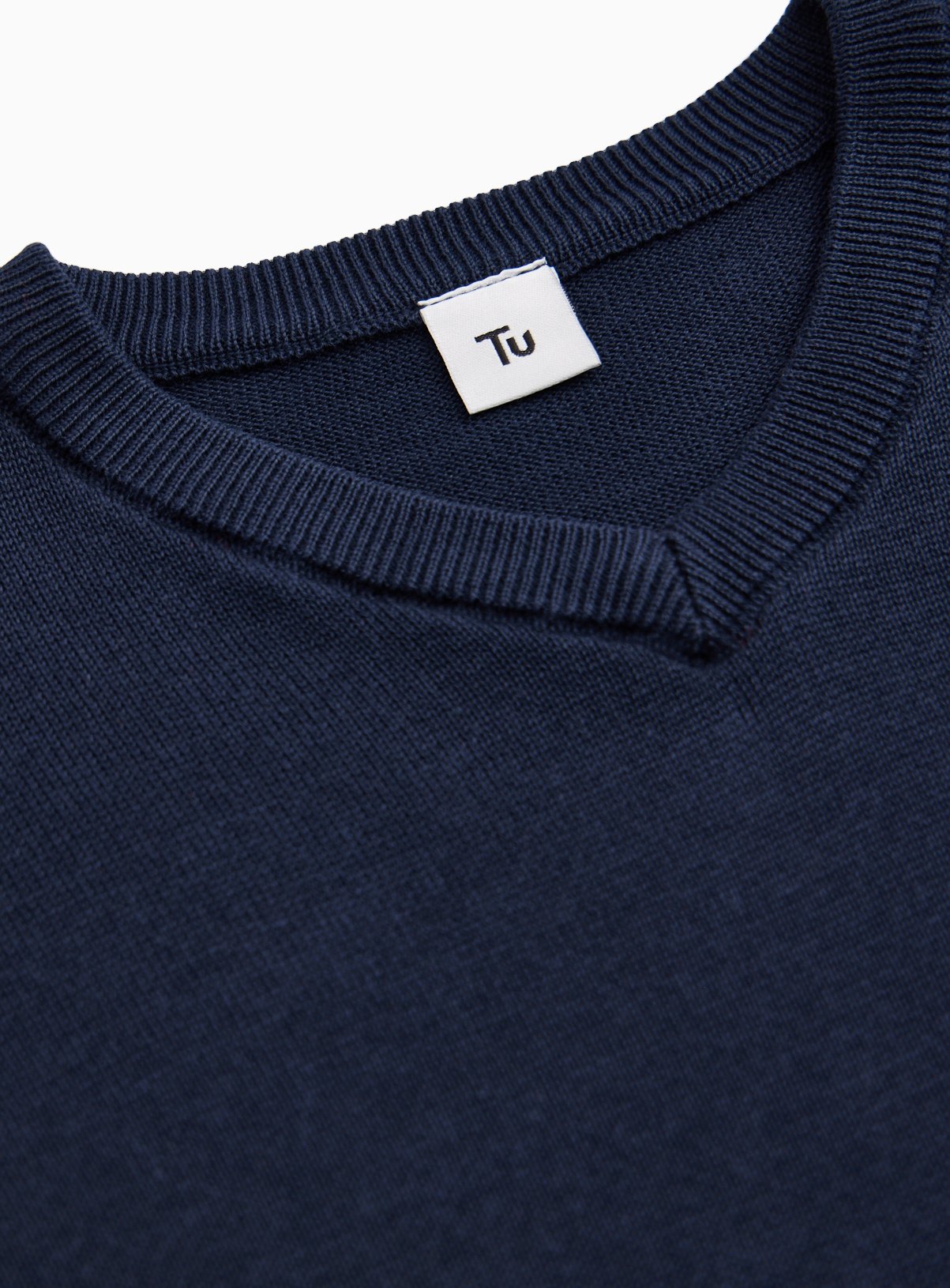 Navy Cotton V Neck Jumpers 2 Pack 12 years - Image 2 thumbnail