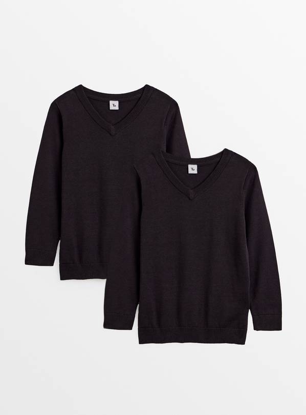 Black V-Neck Jumper 2 Pack 13 years