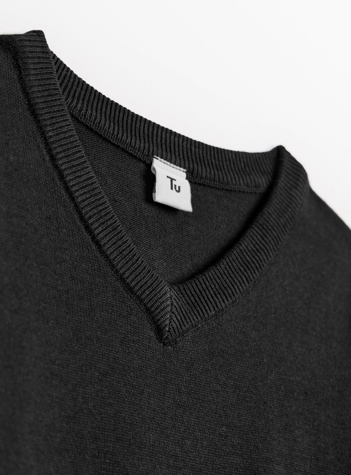 Black Cotton V Neck Jumper 2 Pack 4 years - Image 3 thumbnail