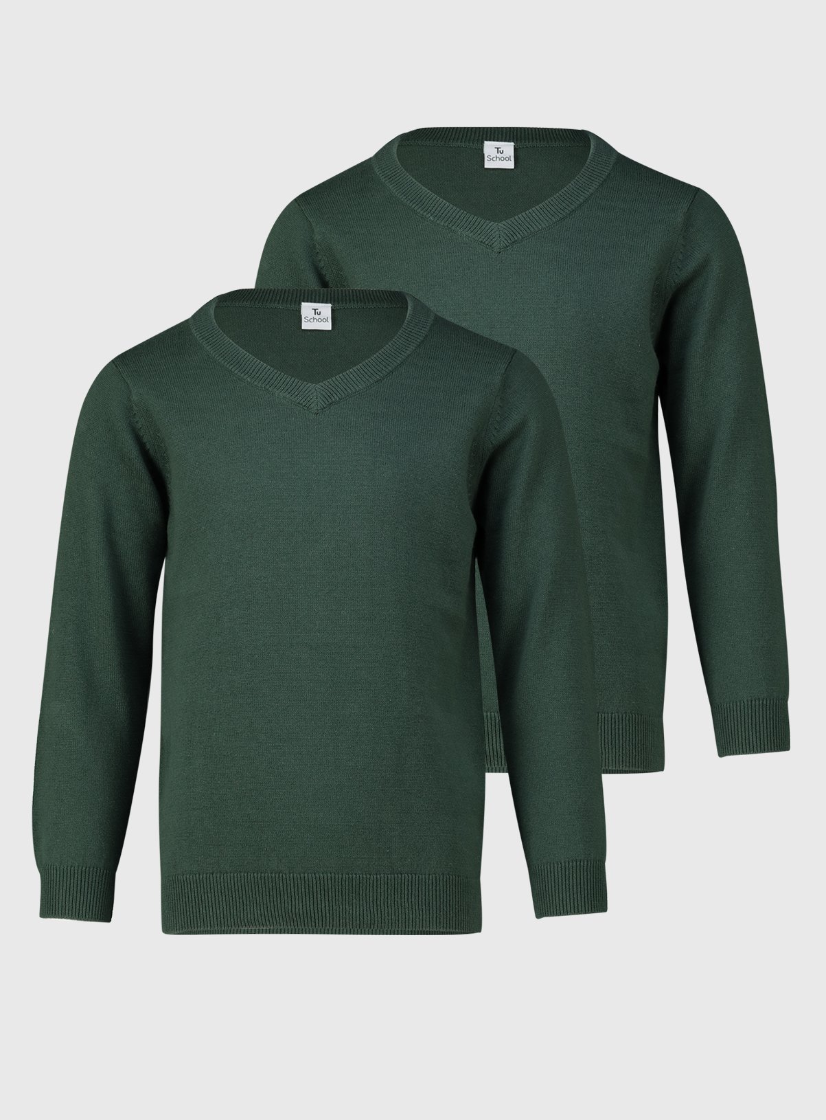 5110129 Green V-Neck Jumper