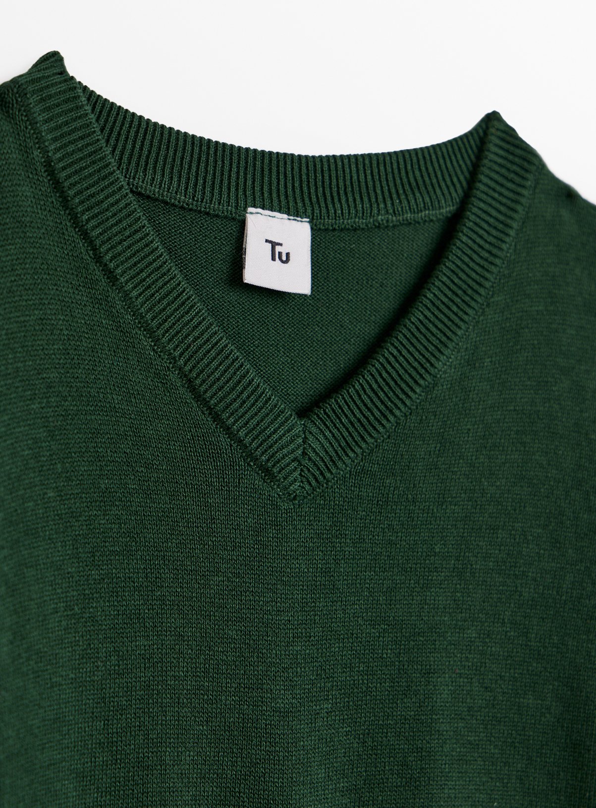Green Cotton V Neck Jumpers 2 Pack 12 years - Image 5 thumbnail