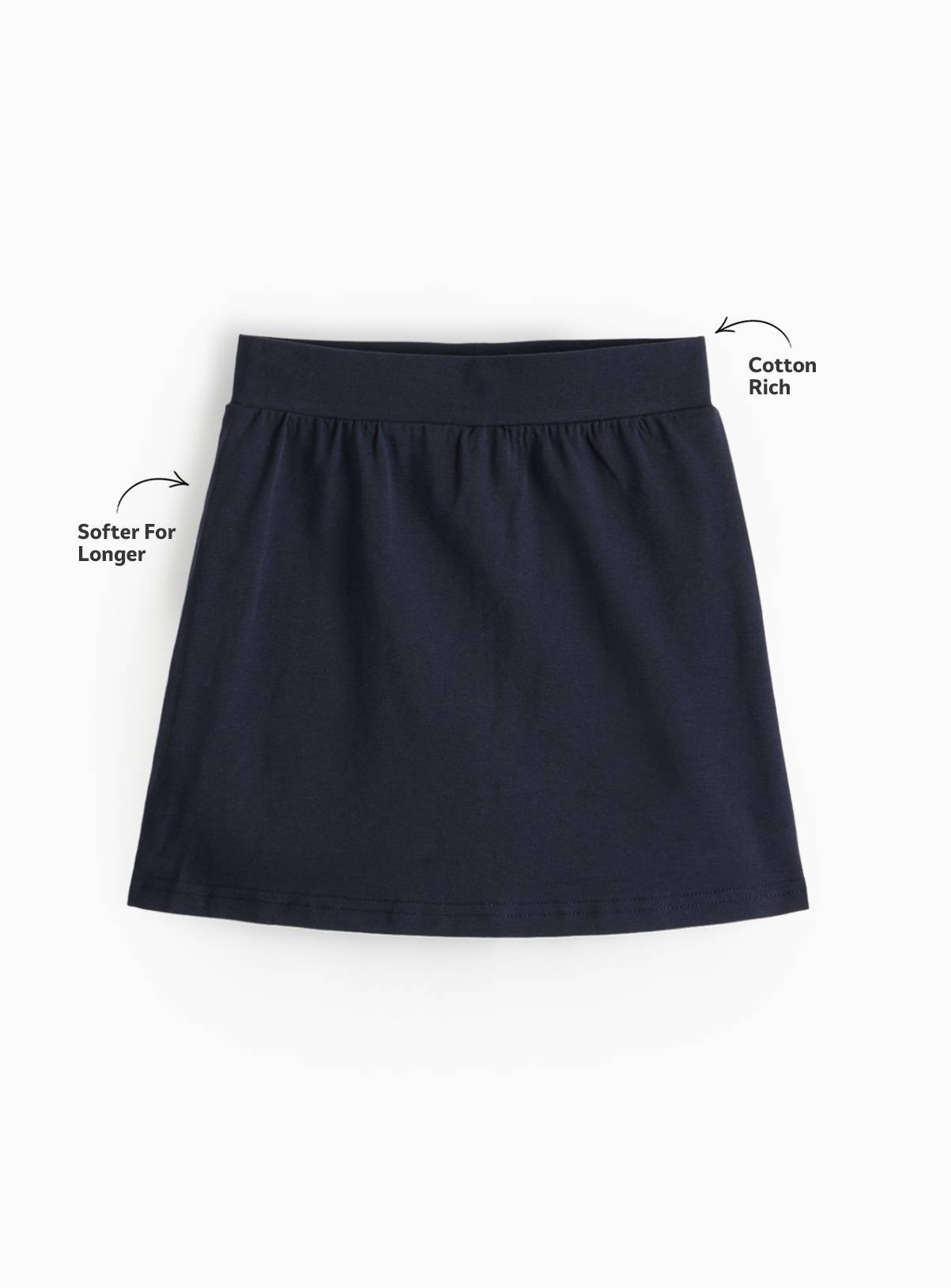 Navy Cotton Jersey Skorts 2 Pack 14 years - Image 2