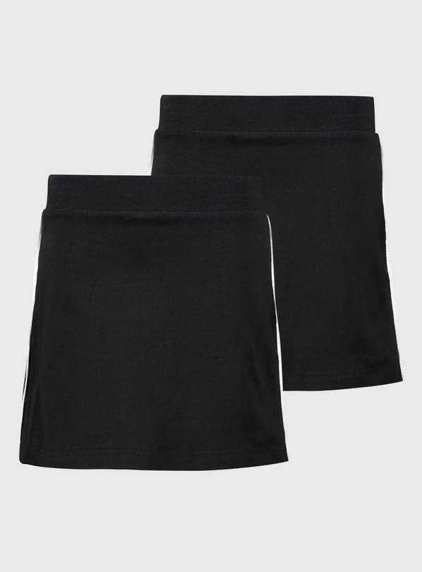 Buy Black Jersey Skort 2 Pack 3 years School trousers and shorts