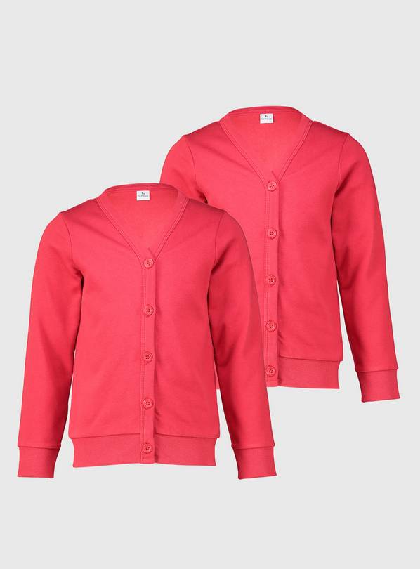 Buy Red Sweat Cardigan 2 Pack 3 years School cardigans Tu