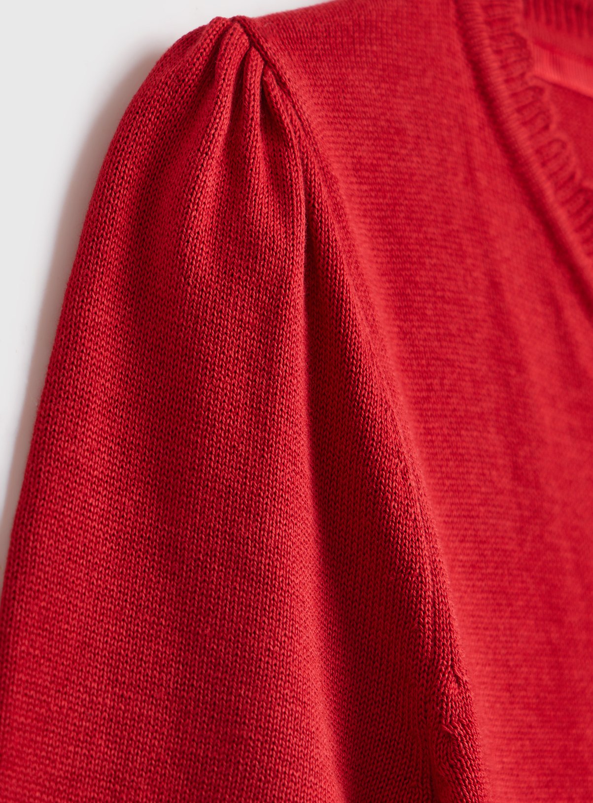 Red Knitted Cotton Scallop Trim V Neck Cardigan 2 Pack 9 years - Image 5 thumbnail