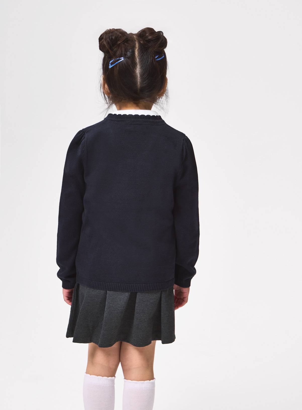 Navy Cotton V Neck Cardigan 2 Pack 4 years - Image 4