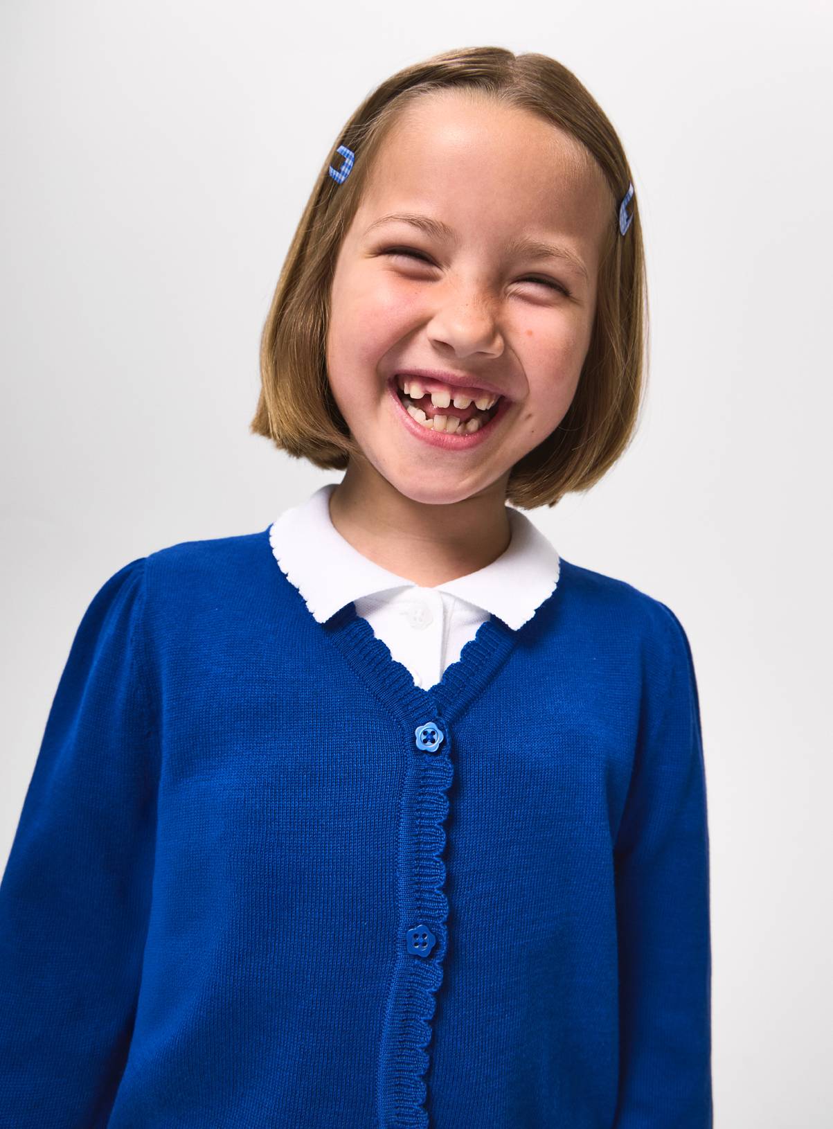 Blue Knitted Cotton V Neck Cardigans 2 Pack 7 years - Image 2