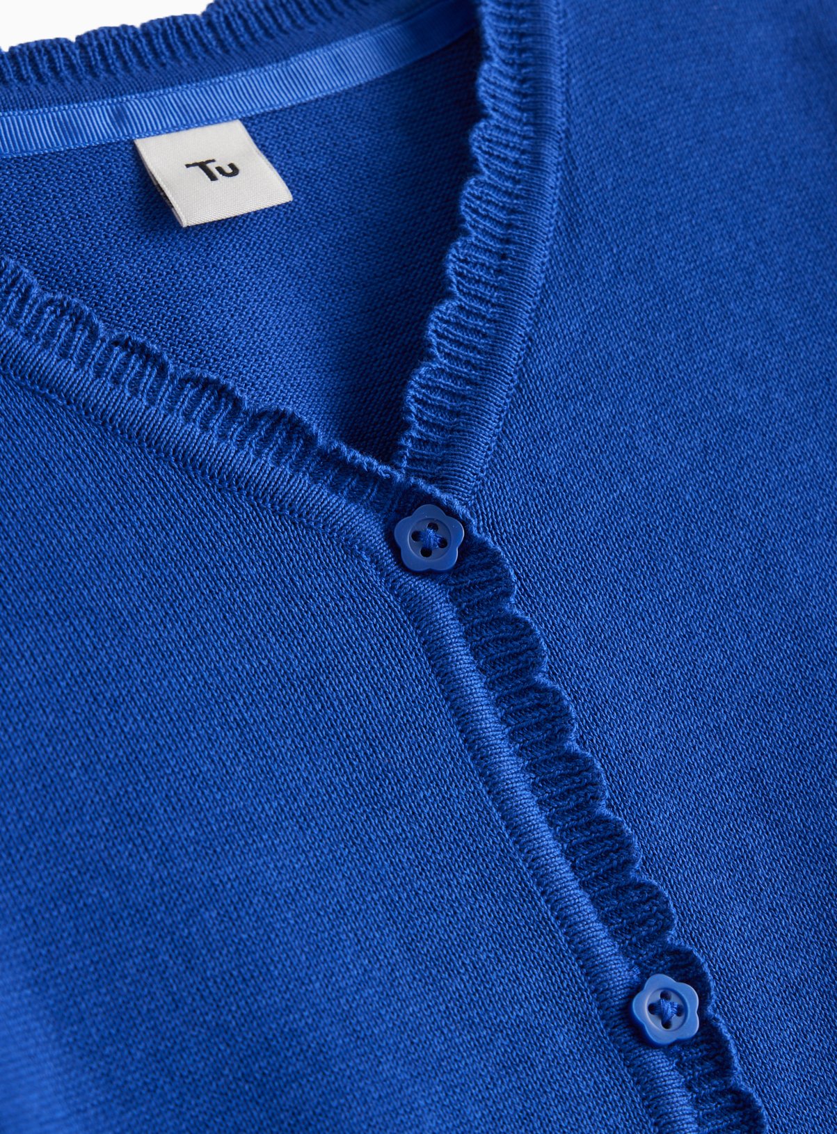 Blue Knitted Cotton V Neck Cardigans 2 Pack 7 years - Image 5 thumbnail