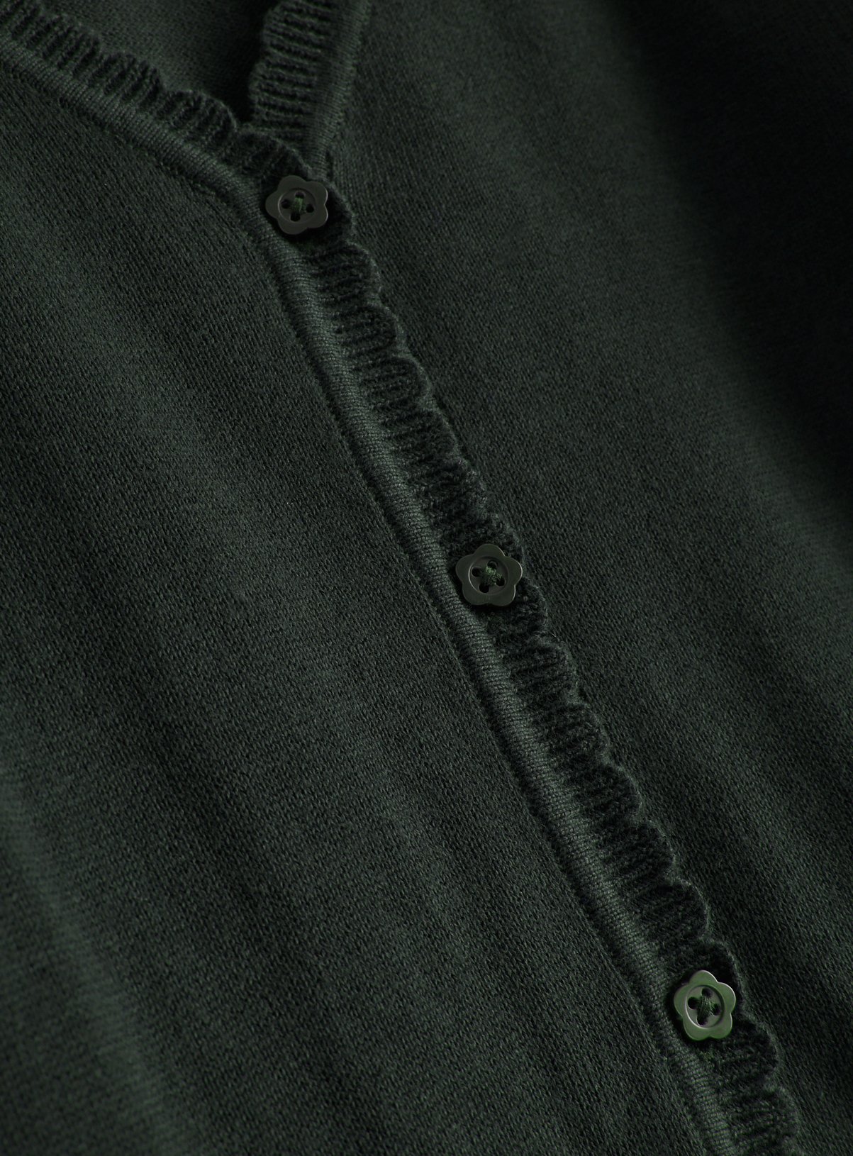 Green Knitted Cotton Scallop Trim Cardigan 2 Pack 9 years - Image 3 thumbnail
