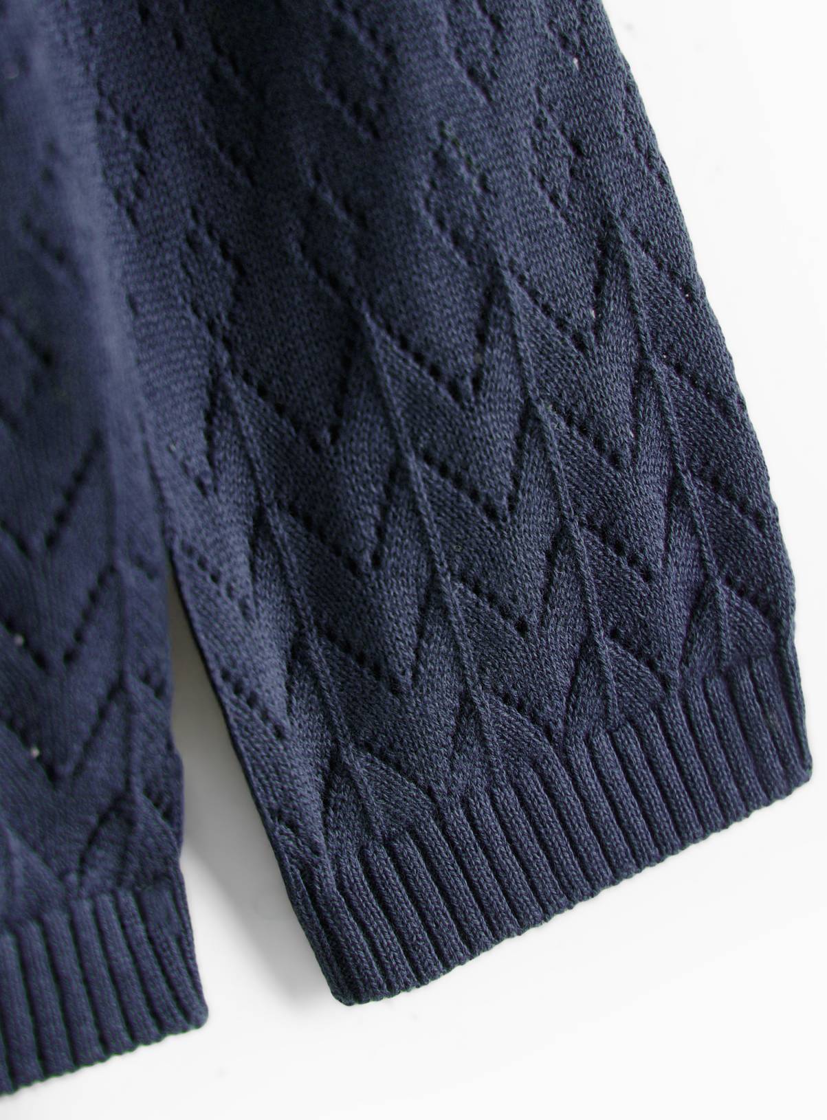 Dark Navy Pointelle Knit Cardigan 5 years - Image 2