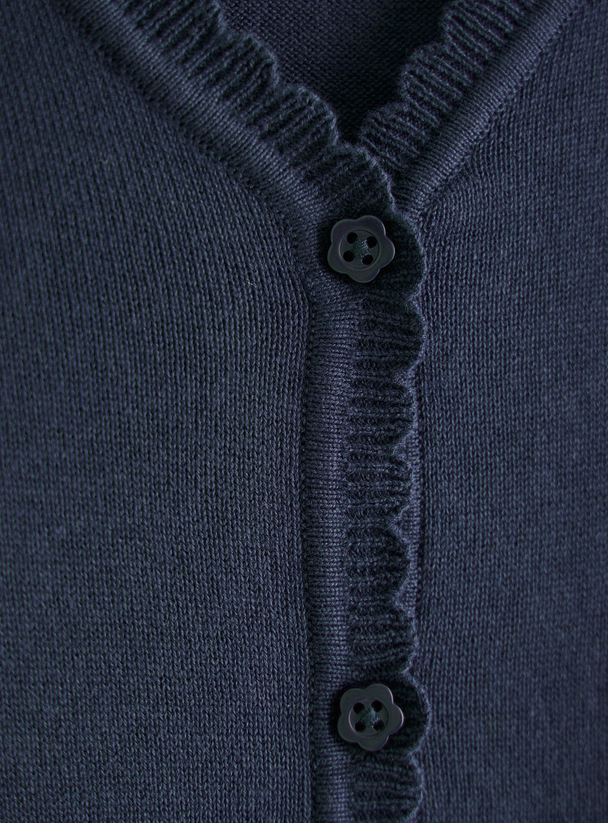 Dark Navy Pointelle Knit Cardigan 5 years - Image 3 thumbnail