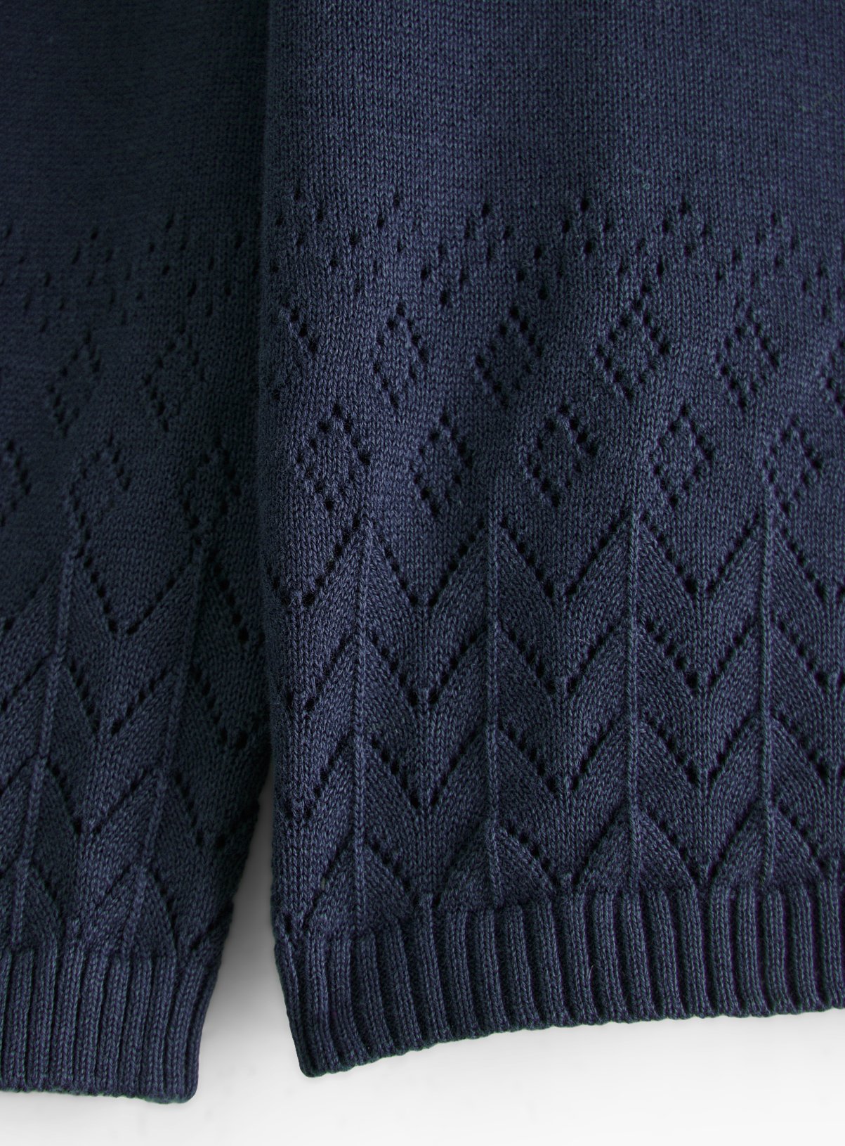 Dark Navy Pointelle Knit Cardigan 5 years - Image 4 thumbnail