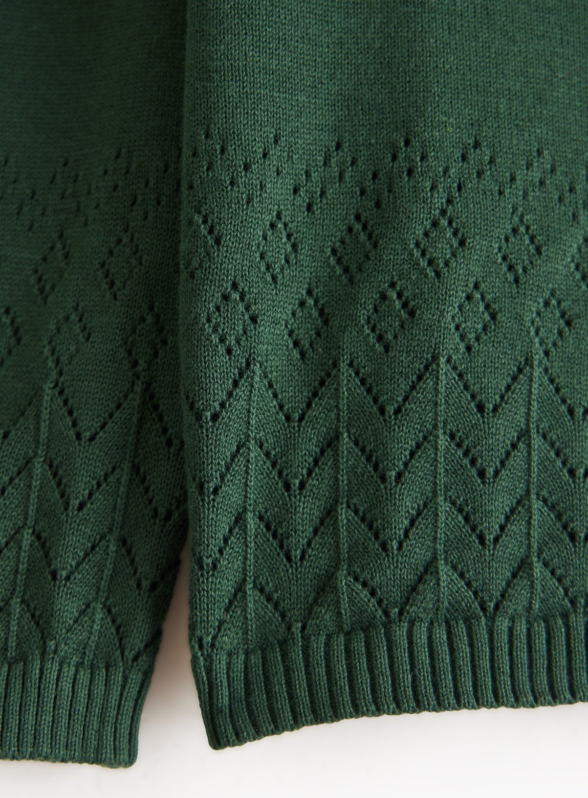 Green Pointelle Knit Cotton Cardigan 3 years - Image 4 thumbnail