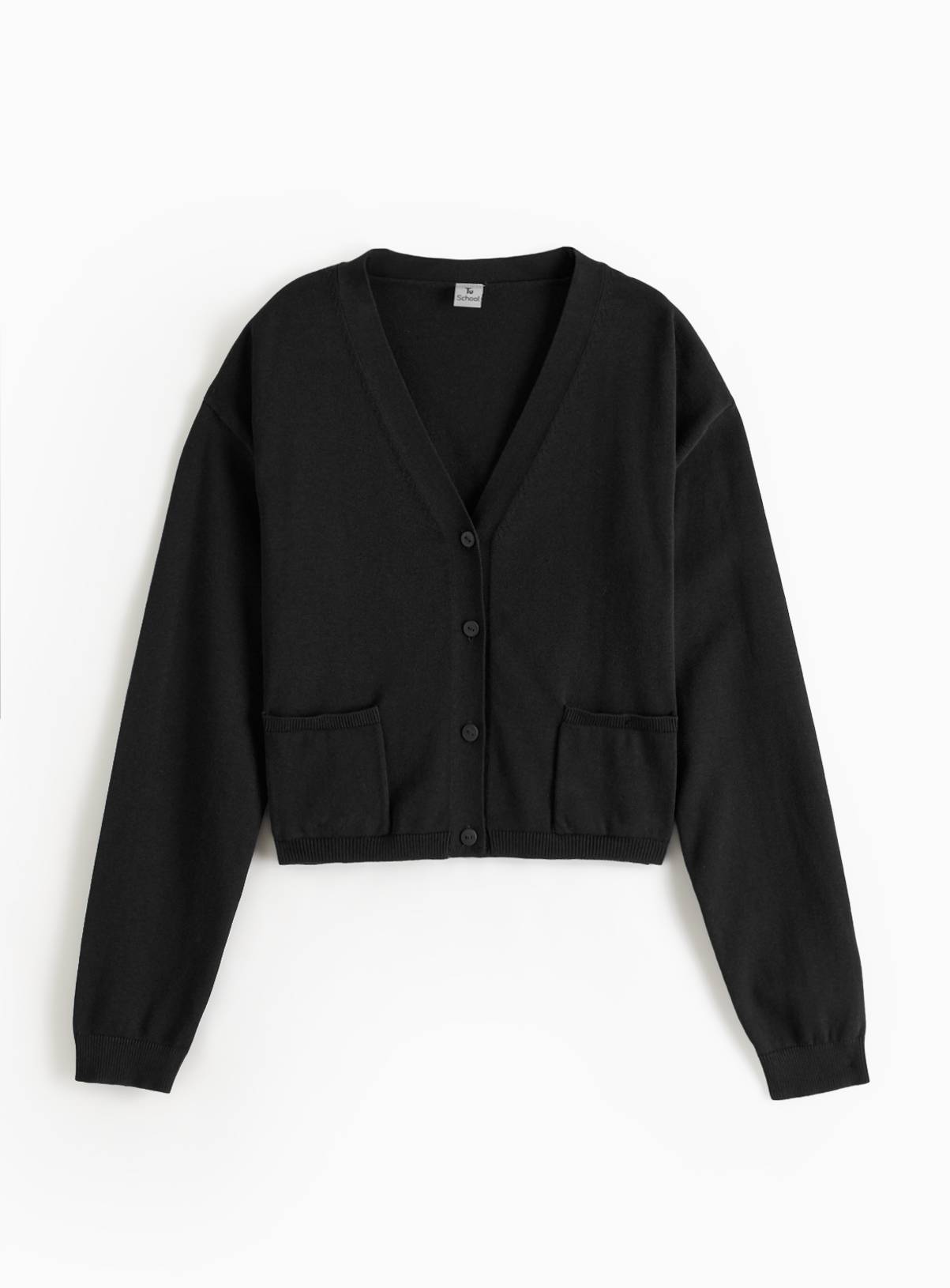 Black V-Neck Cardigan 15 years - Image 2