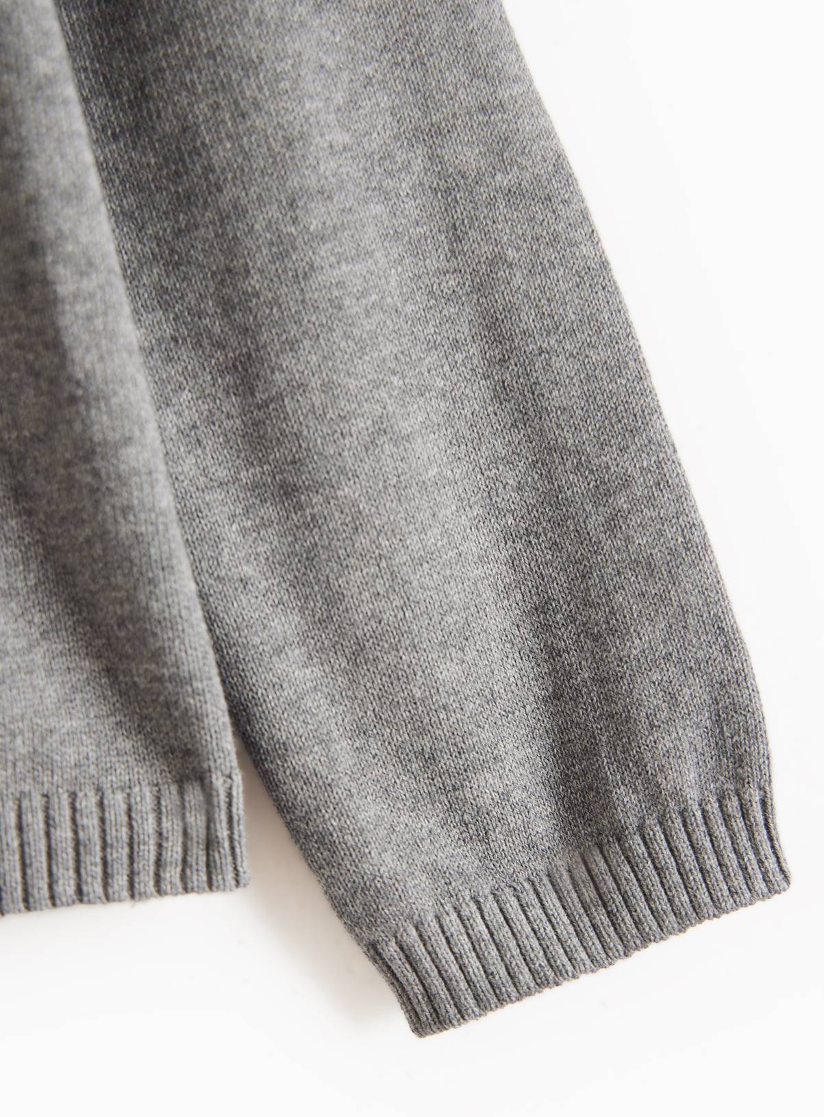 Grey Knitted Cotton V Neck Cardigan 2 Pack 9 years - Image 2