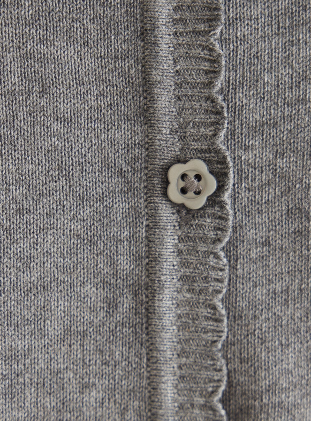Grey Knitted Cotton V Neck Cardigan 2 Pack 9 years - Image 4 thumbnail