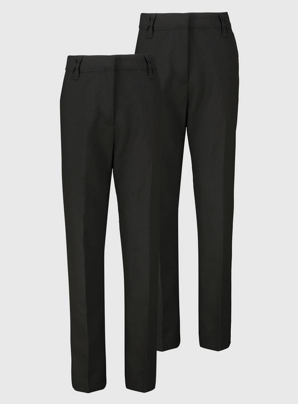 Black Woven Reinforced Knee Trousers 2 Pack - 6 years