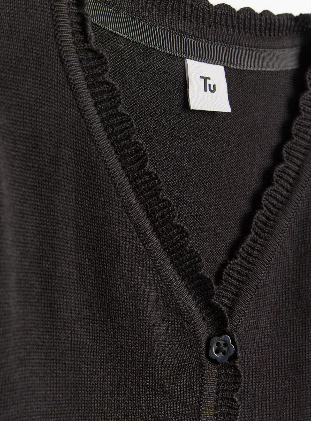 Black Knitted Cotton V Neck Cardigan 2 Pack 5 years - Image 2 thumbnail