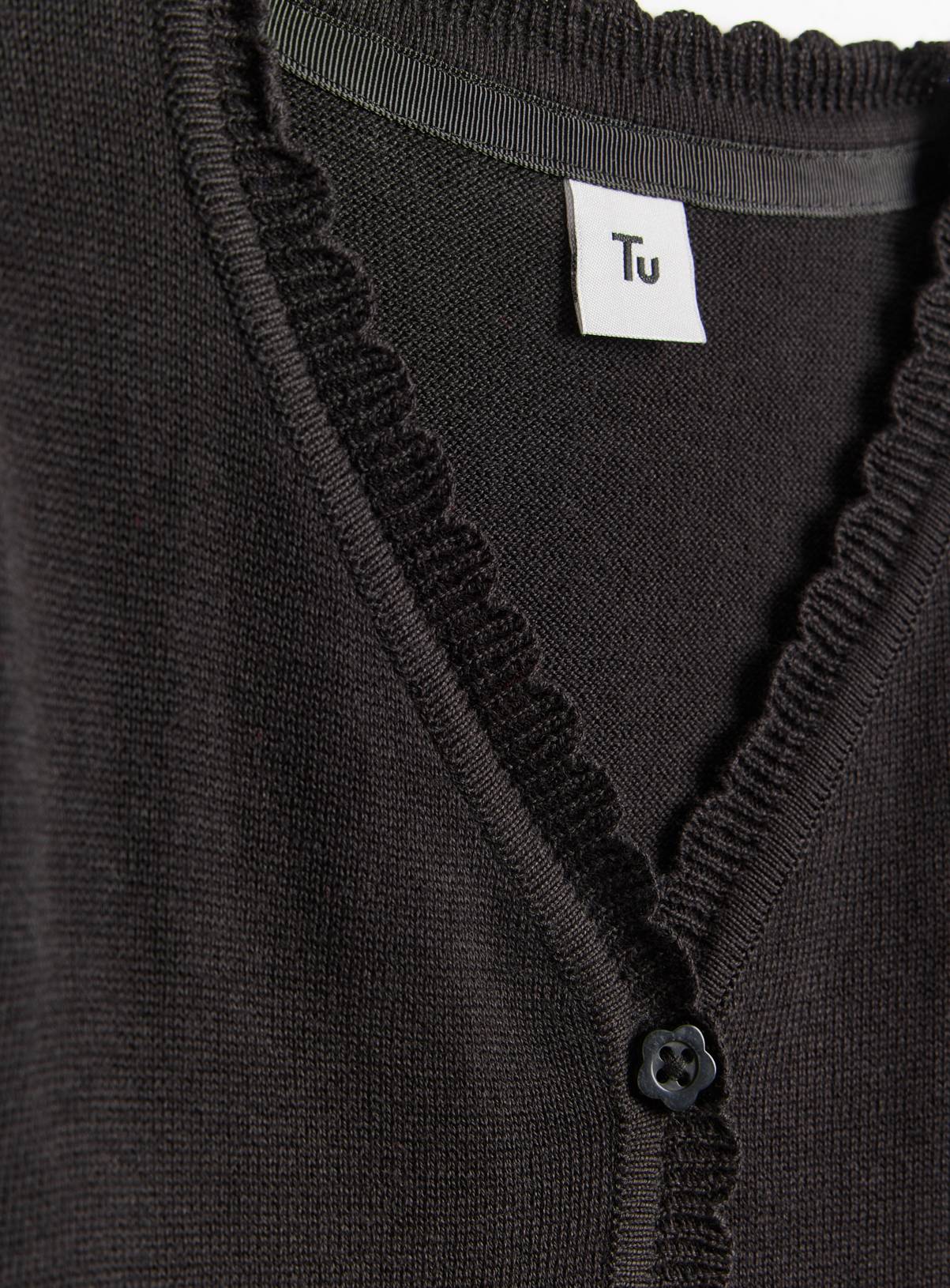 Black Knitted Cotton V Neck Cardigan 2 Pack 5 years - Image 2