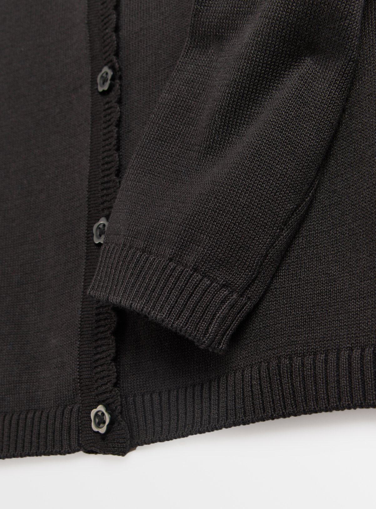 Black Knitted Cotton V Neck Cardigan 2 Pack 5 years - Image 3 thumbnail