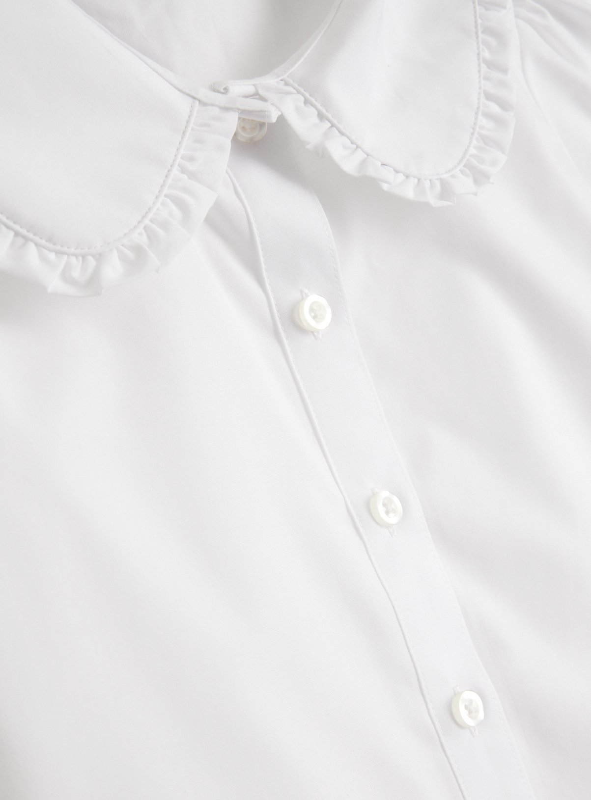Perfect White Large Collar Short Sleeve Blouse 3 years - Image 3 thumbnail