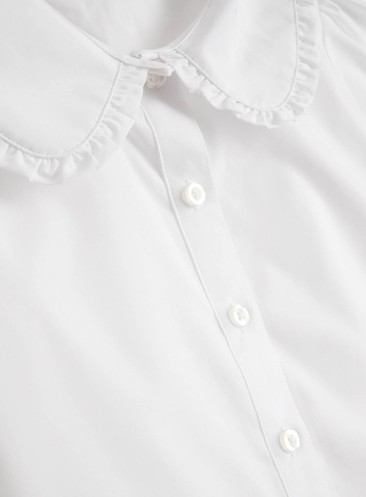Perfect White Large Collar Short Sleeve Blouse 3 years - Image 3