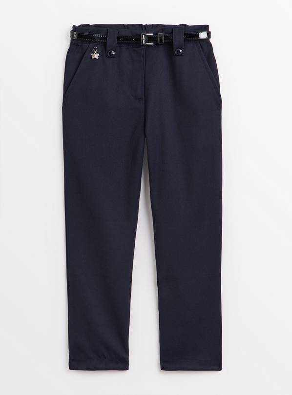 Navy Belted Woven Trousers 3 years