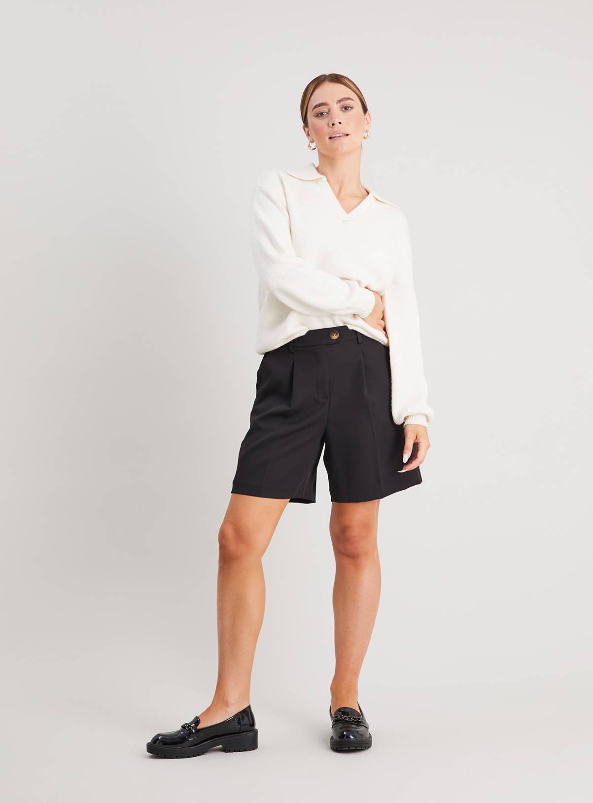 Cream Trophy Collar Jumper With Wool - 14 - Image 2