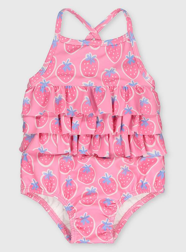 Buy Pink Strawberry Swimsuit With Integrated Nappy 1824 month
