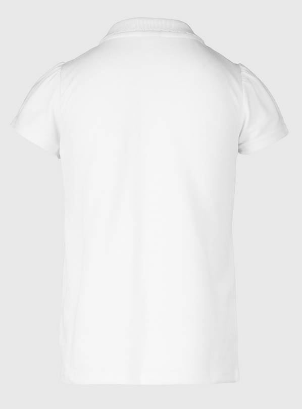 white scallop polo shirts
