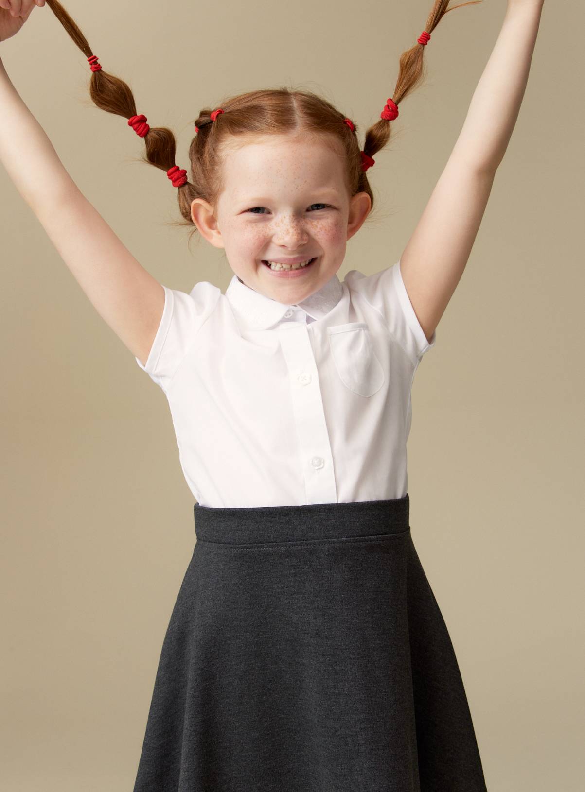 White Poly Cotton Embroidered Collar Blouses 2 Pack 3 years - Image 6
