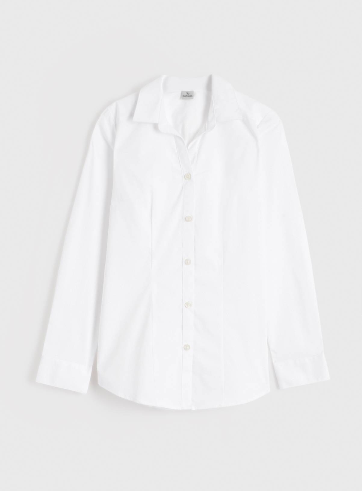 White Long Sleeve Blouse with Stretch 15 years - Image 2