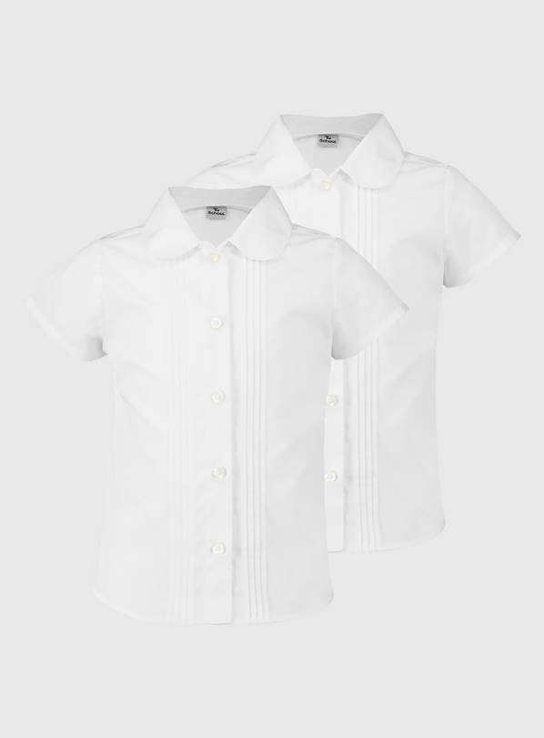 White Pintuck Blouses 2 Pack 11 years