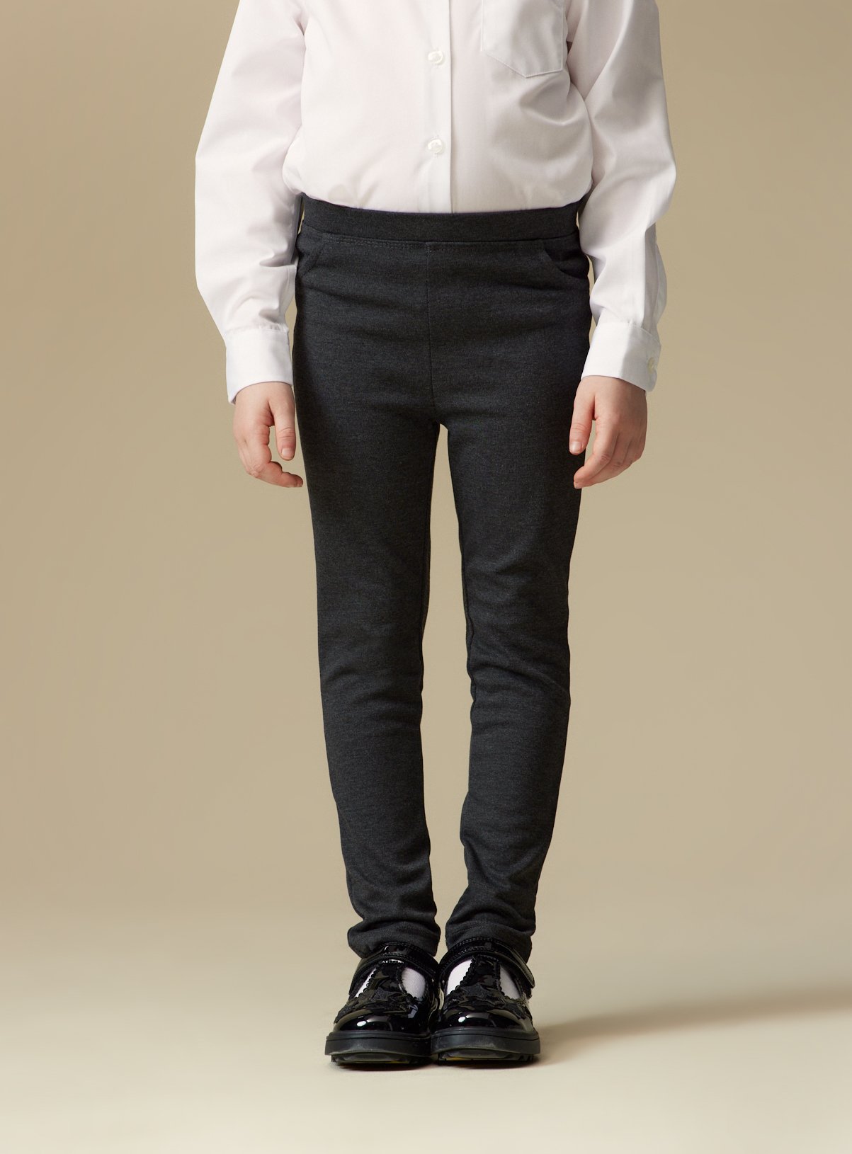 Grey Jersey Skinny Trousers 2 Pack 4 years - Image 5 thumbnail