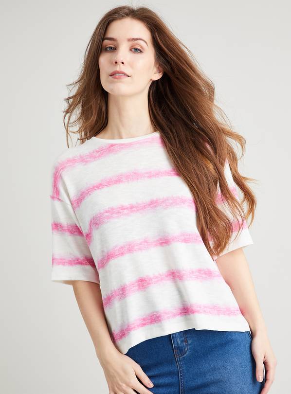 Pink Stripe Boxy T-Shirt - 16