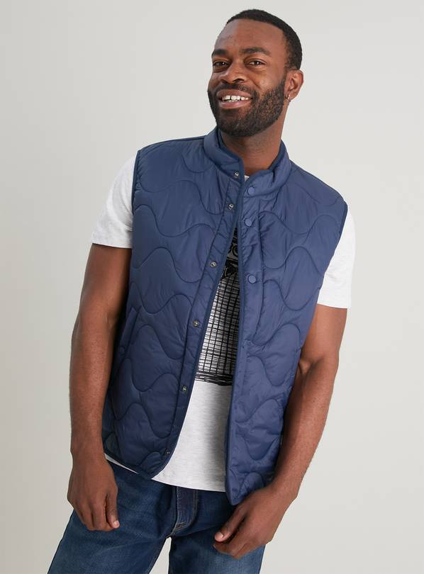 Buy Navy Onion Quilt Shower Resistant Gilet M Coats and jackets Argos
