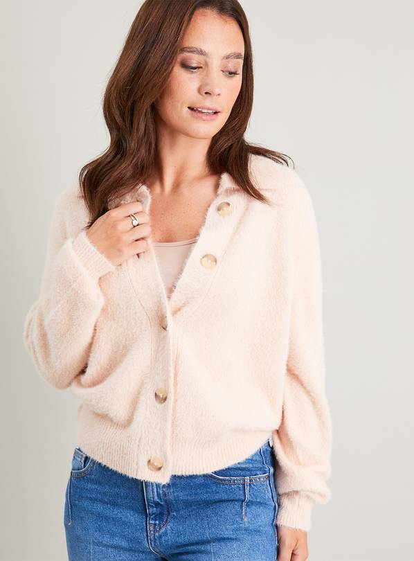 Buy Pale Pink Eyelash Yarn Cardigan 14 Jumpers Argos