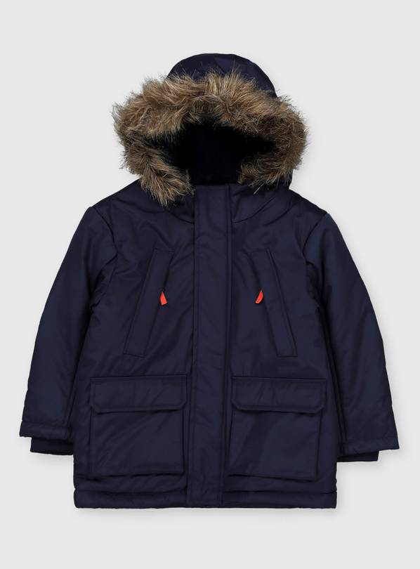 Buy Navy Hooded Parka - 11-12 years | Coats and jackets | Argos