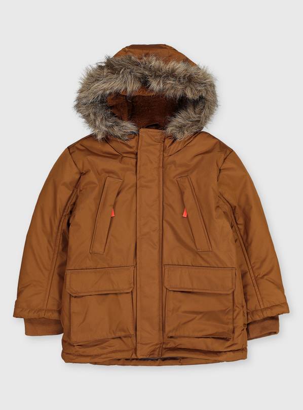 Buy Tan Hooded Parka - 11-12 years | Coats and jackets | Argos