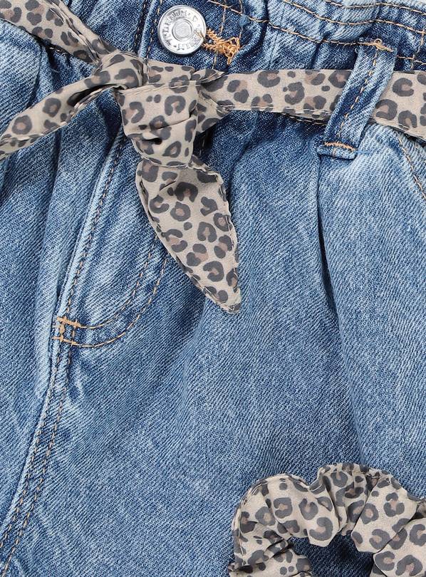 Buy Denim Shorts With Animal Belt & Scrunchie - 3 years | Skirts and shorts  | Argos