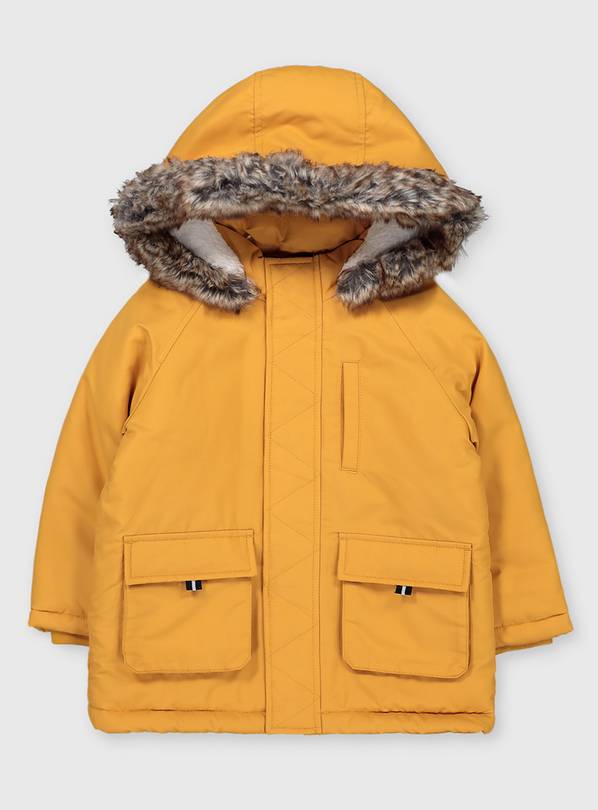 Buy Mustard Shower Resistant Hooded Parka - 5-6 years | Coats and ...