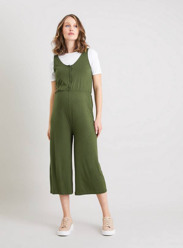 Buy MATERNITY Khaki Jersey Jumpsuit 8 Jumpsuits and playsuits Argos