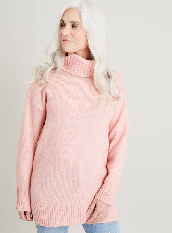 Buy Pale Pink Slouchy Roll Neck Jumper 18 Jumpers Argos