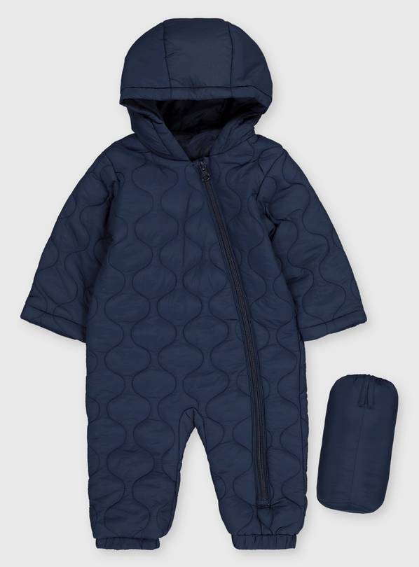 Buy Navy Quilted Lightweight Snowsuit 69 months Coats and jackets